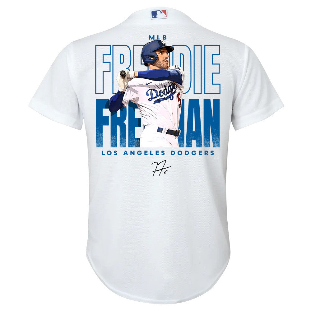Freddie Freeman 5 Los Angeles Dodgers Signed Home Run 2023 Home Player YOUTH Jersey - White