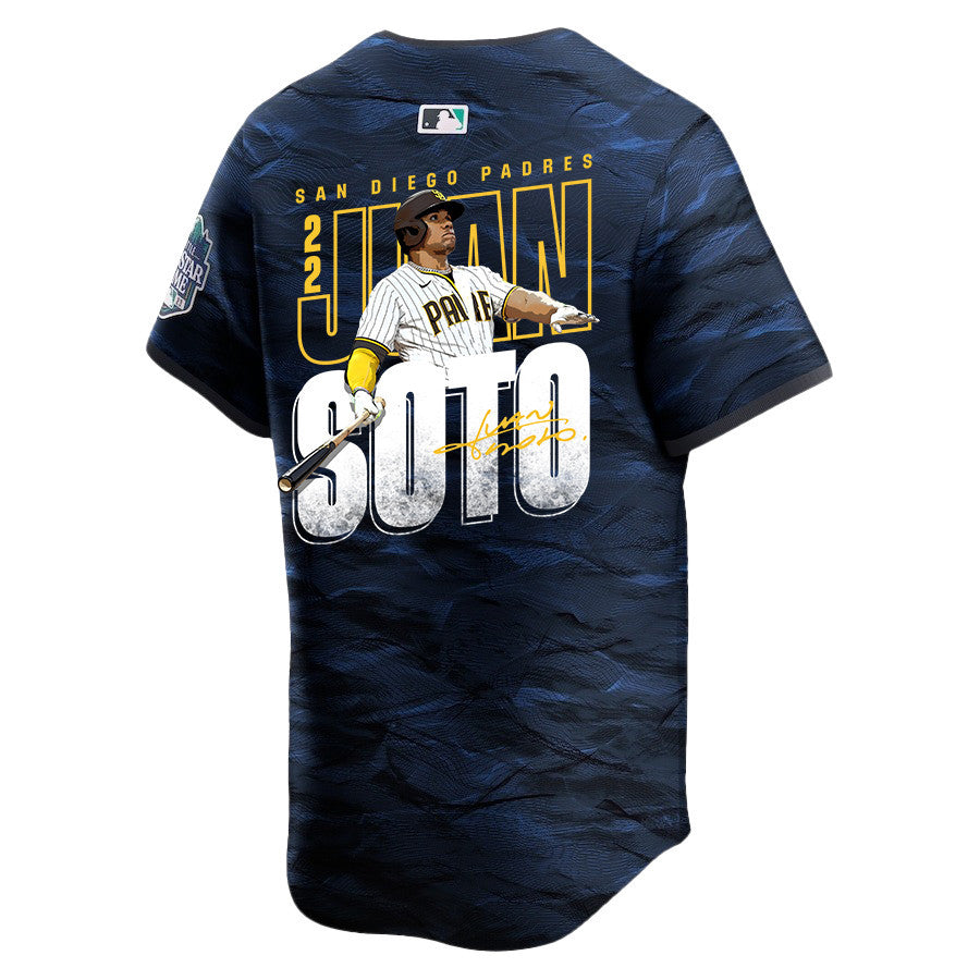 Juan Soto 22 San Diego Padres Signed Posture 2023 All-Star Game Limited Player Men Jersey - Royal