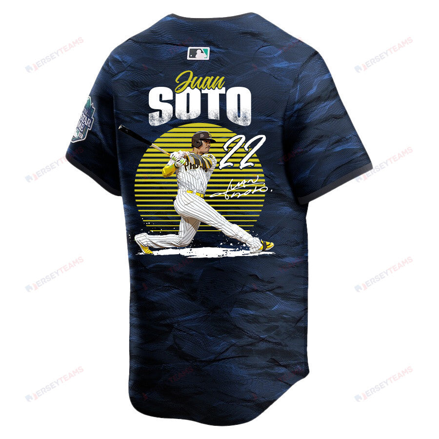 Juan Soto 22 San Diego Padres Signed Hit 2023 All-Star Game Limited Player Men Jersey - Royal