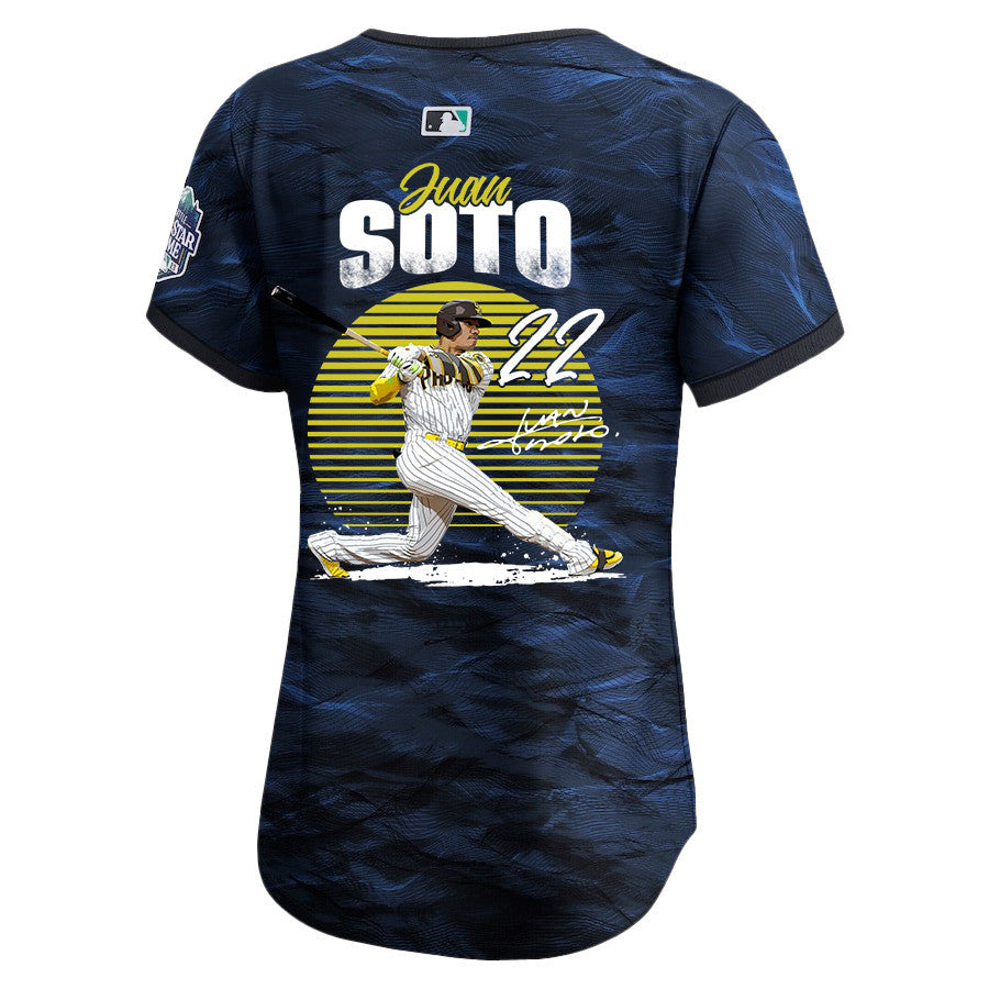 Juan Soto 22 San Diego Padres Signed Hit 2023 All-Star Game Limited Player Women Jersey - Royal