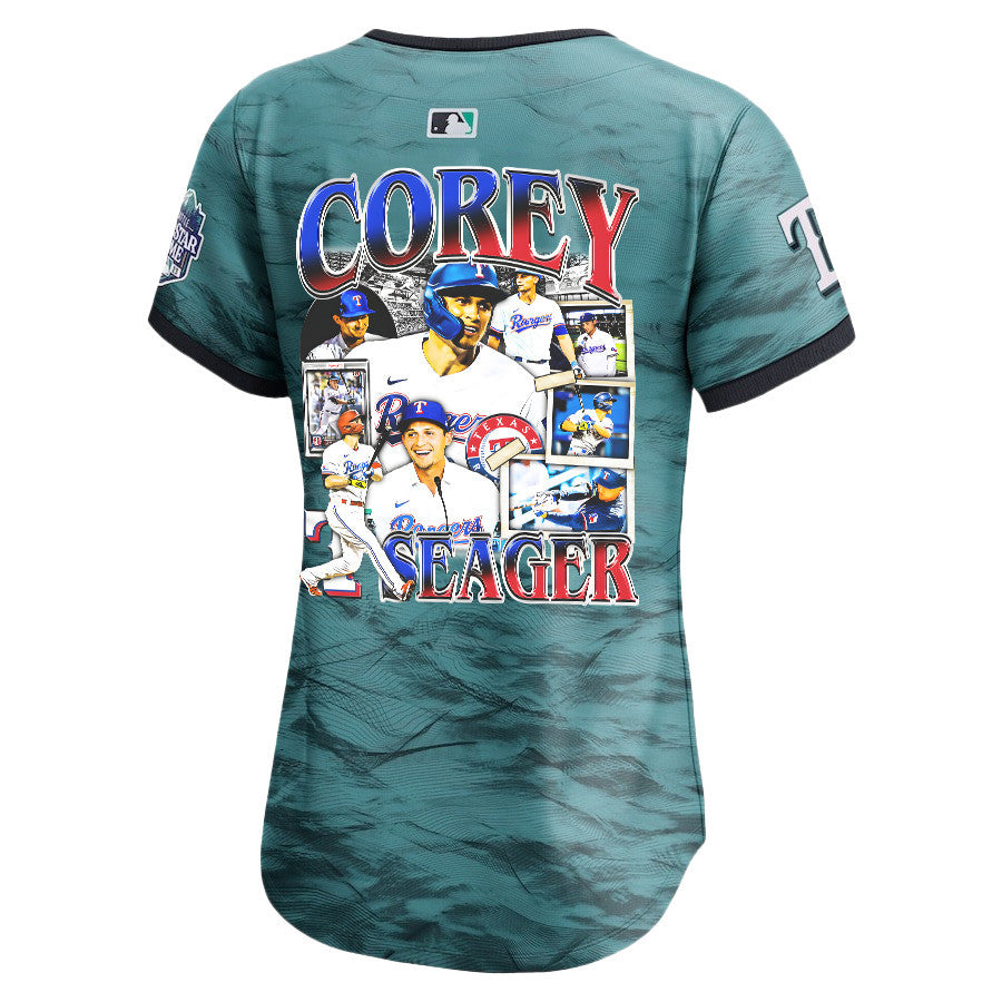Corey Seager 5 Texas Rangers Journey 2023 All-Star Game Limited Player Women Jersey - Teal