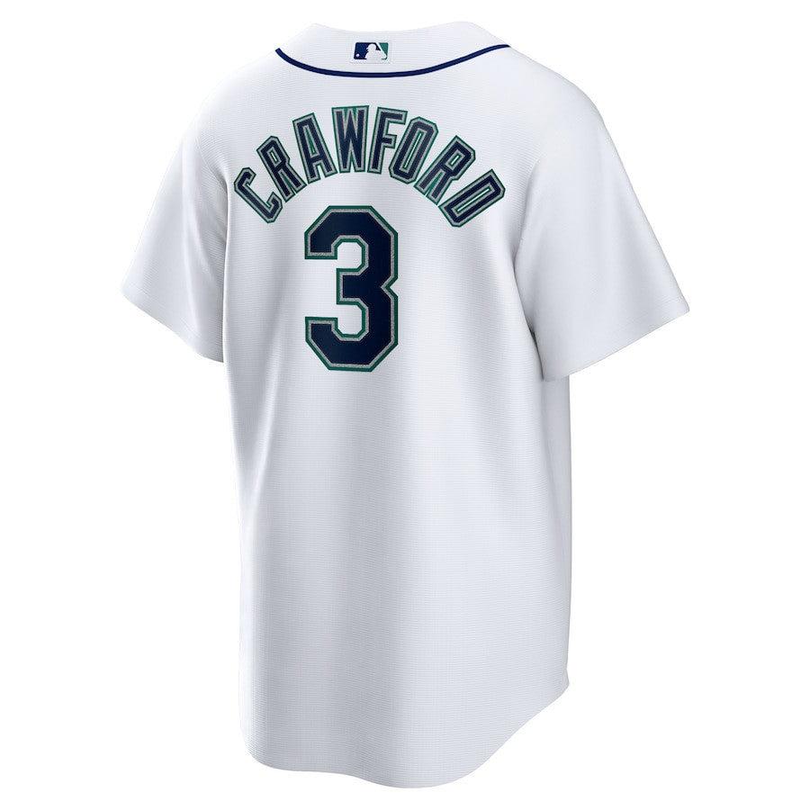 JP Crawford 3 Seattle Mariners Home Men Jersey - White