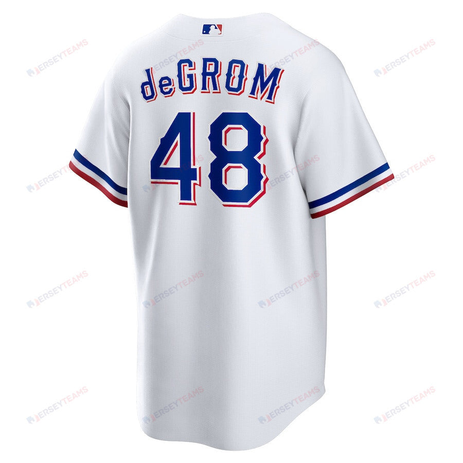 Jacob deGrom 48 Texas Rangers 2023 World Series Men Jersey - White