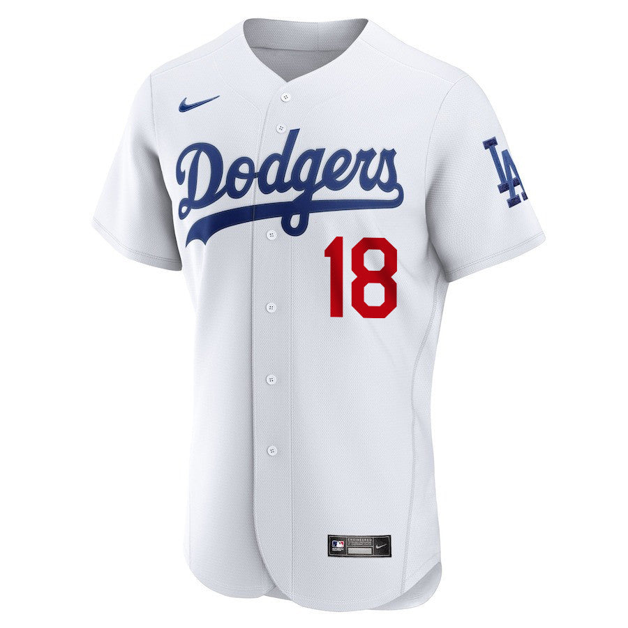 Yoshinobu Yamamoto 18 Los Angeles Dodgers Home ELITE Men Jersey - White