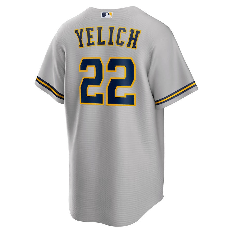 Christian Yelich 22 Milwaukee Brewers Alternate Player Men Jersey - Gray