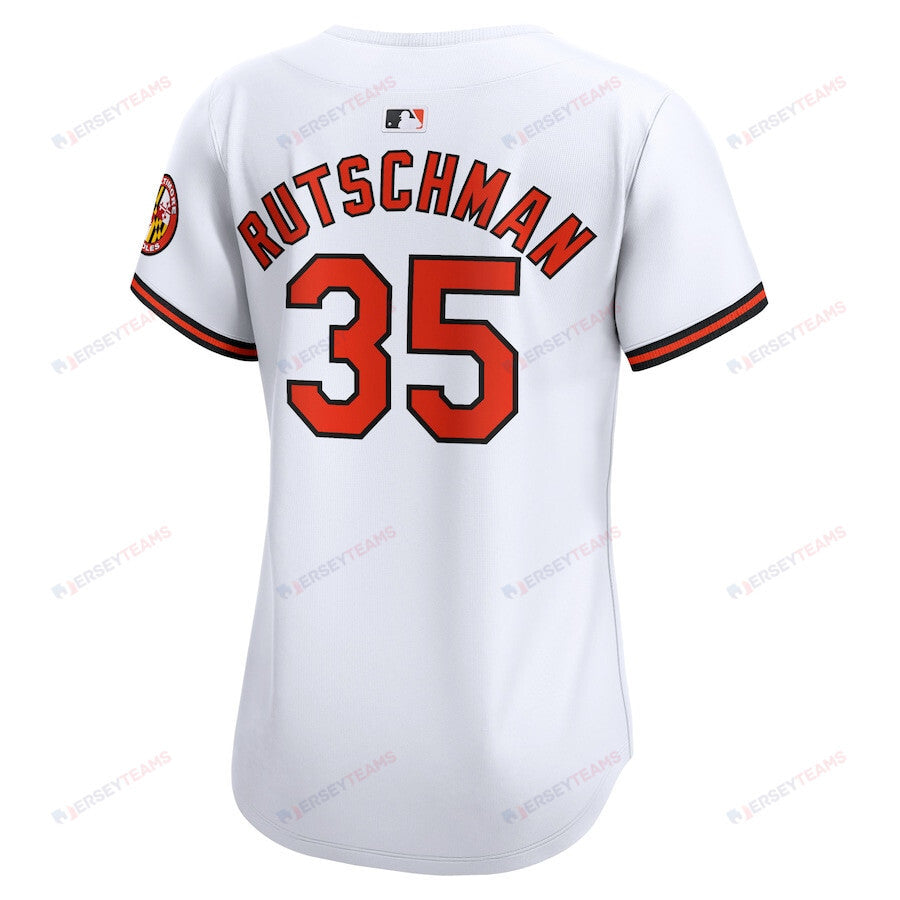 Adley Rutschman 35 Baltimore Orioles Women Home Limited Player Jersey - White