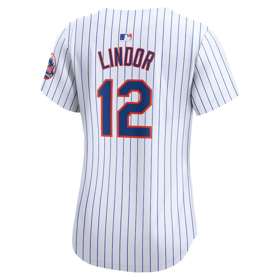 Francisco Lindor 12 New York Mets Women Home Limited Player Jersey - White