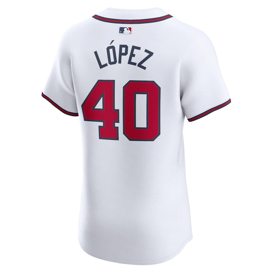 Reynaldo Lopez 40 Atlanta Braves Home Elite Player Men Jersey - White