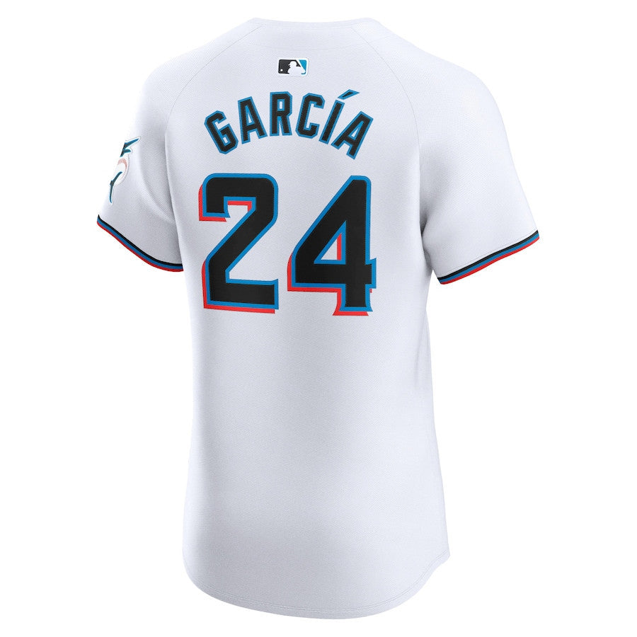 Avisail Garcia 24 Miami Marlins Home Elite Player Men Jersey - White