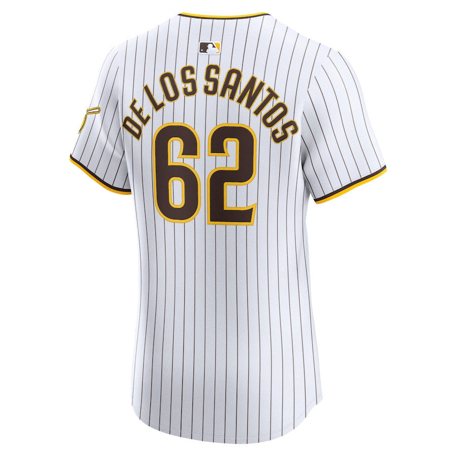 Enyel De Los Santos 62 San Diego Padres Home Elite Player Men Jersey - White