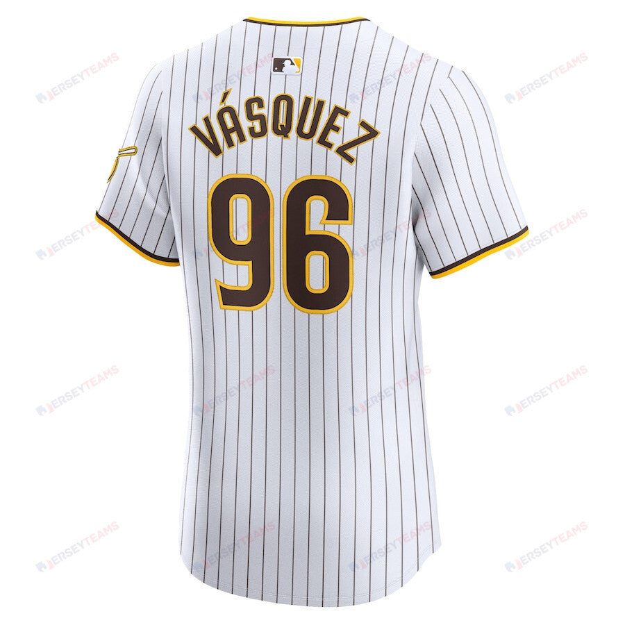 Randy Vasquez 96 San Diego Padres Home Elite Player Men Jersey - White