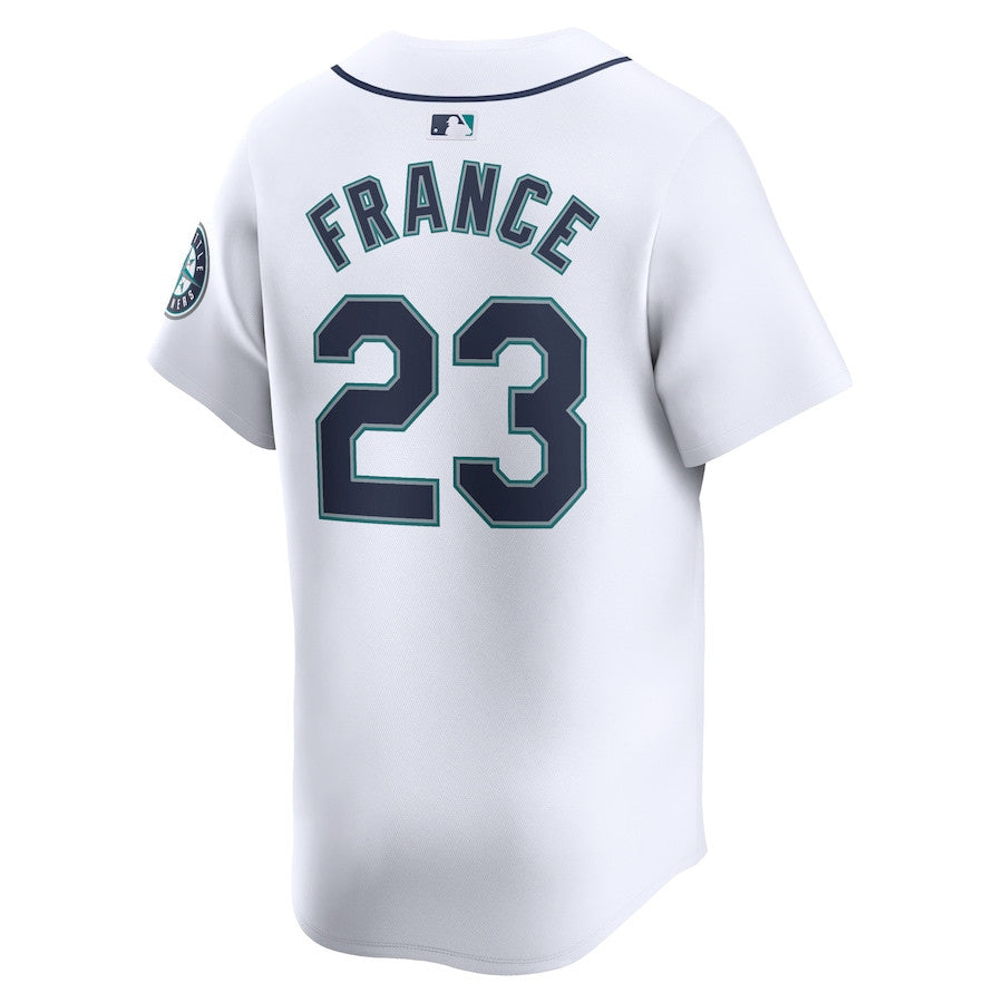Ty France 23 Seattle Mariners Home Limited Player Men Jersey - White