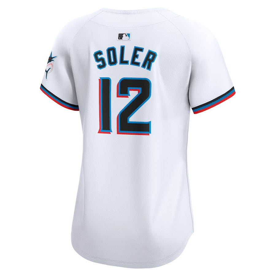 Jorge Soler 12 Miami Marlins Women Home Limited Player Jersey - White