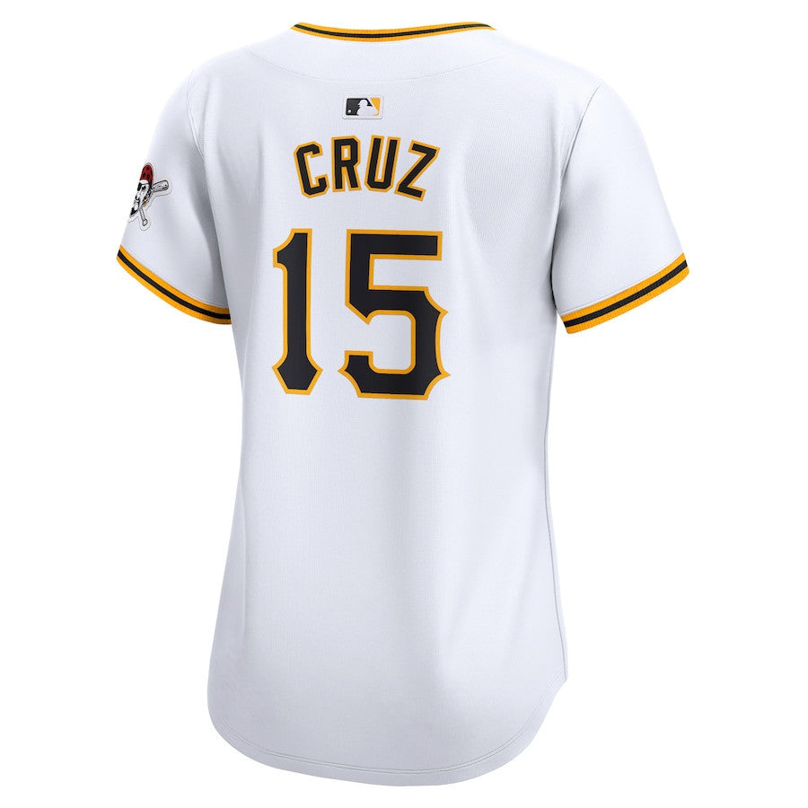 Oneil Cruz 15 Pittsburgh Pirates Women Home Limited Player Jersey - White
