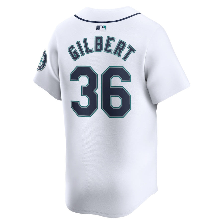 Logan Gilbert 36 Seattle Mariners Home Limited Player Men Jersey - White
