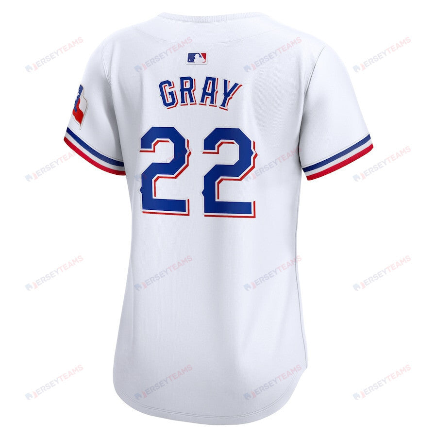 Jon Gray 22 Texas Rangers Women Home Limited Player Jersey - White
