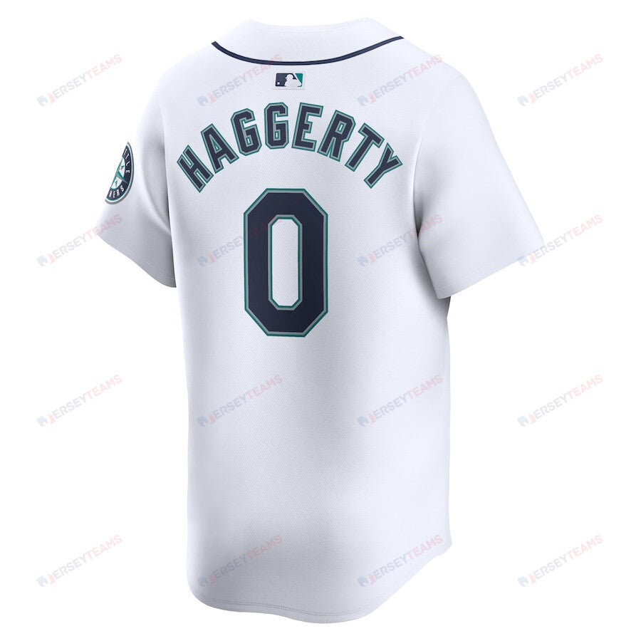 Sam Haggerty 0 Seattle Mariners Home Limited Player Men Jersey - White