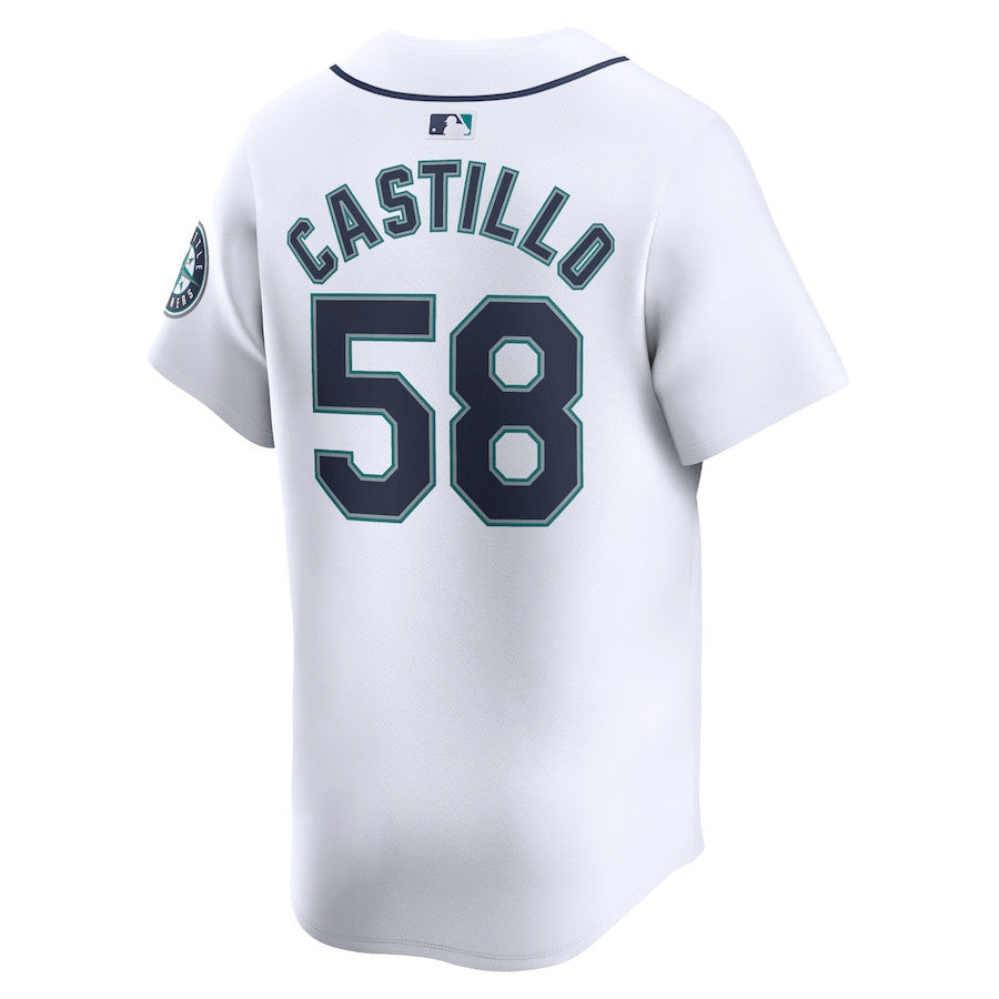 Luis Castillo 58 Seattle Mariners Home Limited Player Men Jersey - White