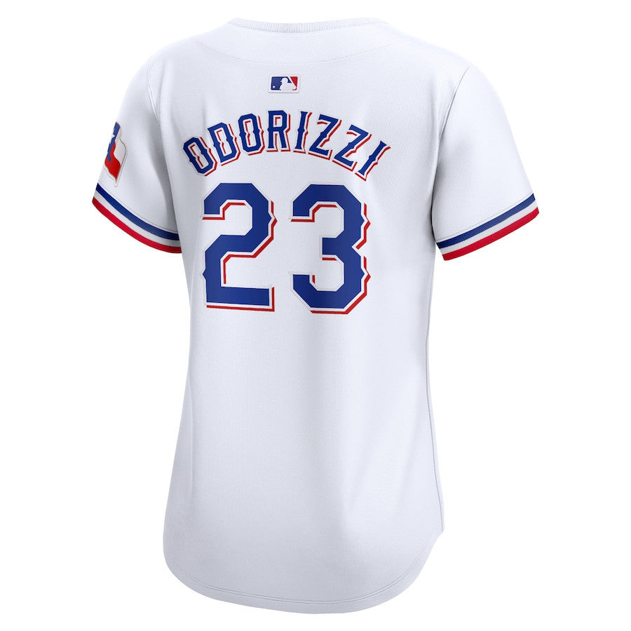 Jake Odorizzi 23 Texas Rangers Women Home Limited Player Jersey - White