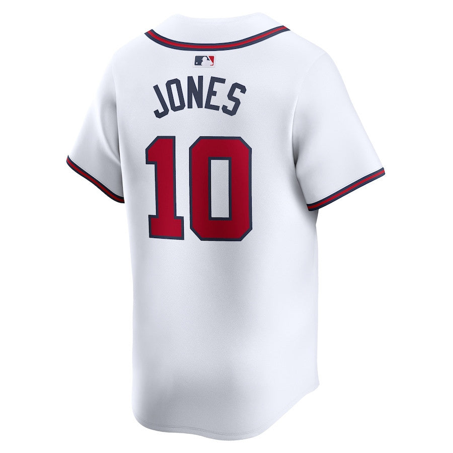Chipper Jones 10 Atlanta Braves Home Limited Player Men Jersey - White