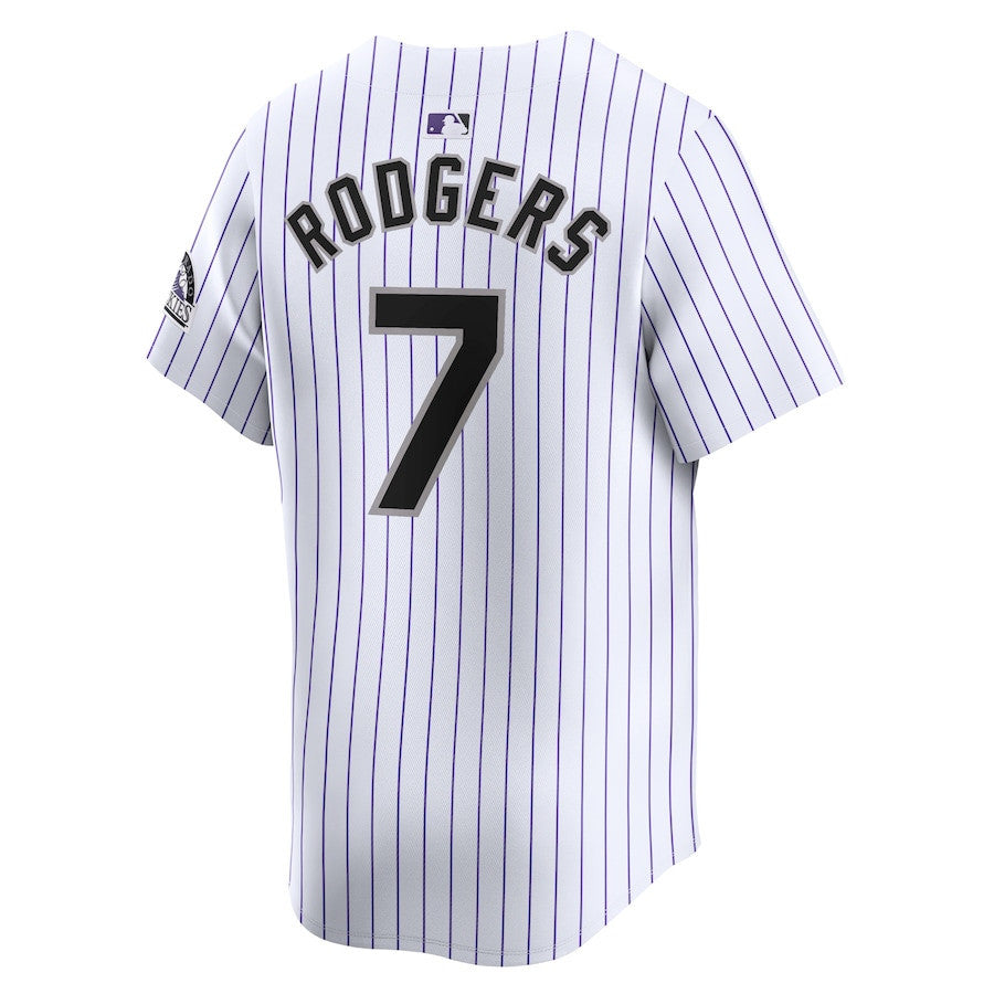 Brendan Rodgers 7 Colorado Rockies Home Limited Player Men Jersey - White