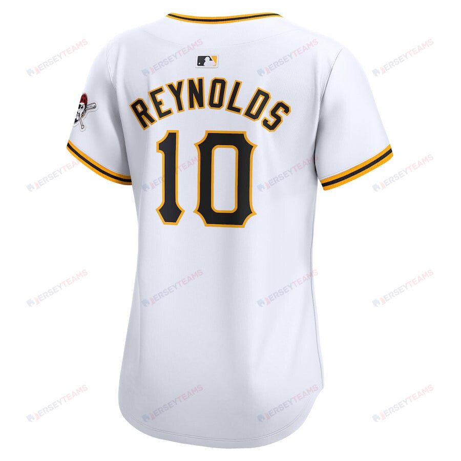 Bryan Reynolds 10 Pittsburgh Pirates Women Home Limited Player Jersey - White