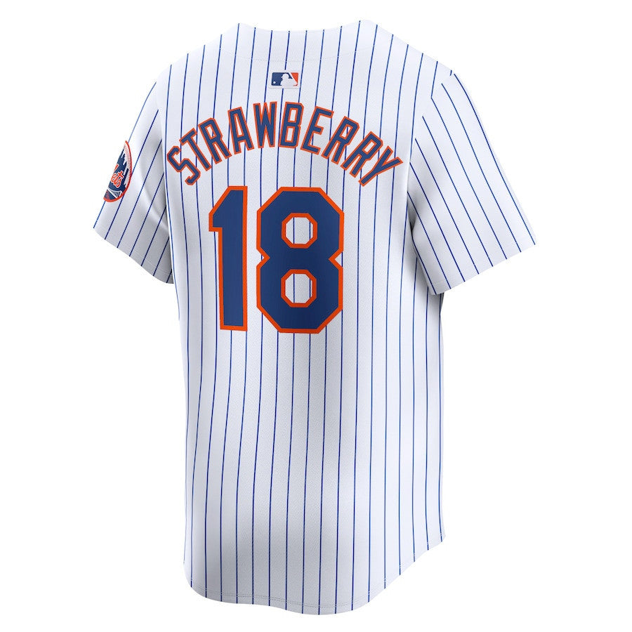 Darryl Strawberry 18 New York Mets Home Limited Player Men Jersey - White