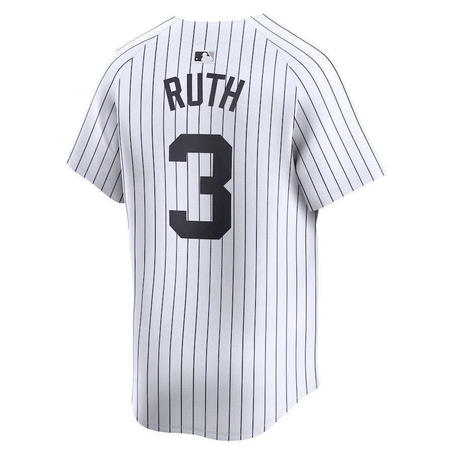 Babe Ruth 3 New York Yankees Home Limited Player Men Jersey - White