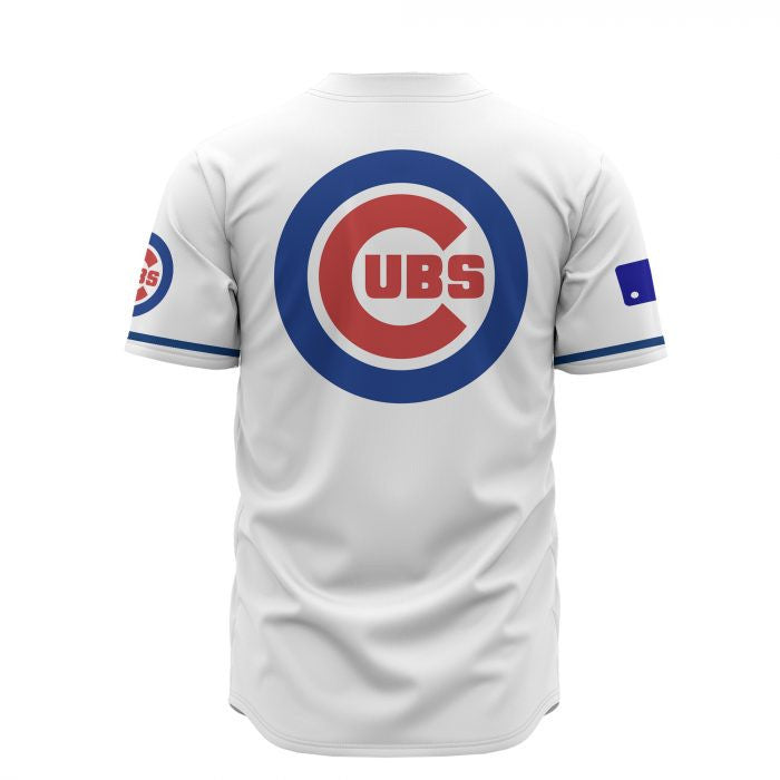 Chicago Cubs Custom Name Baseball Jersey - White