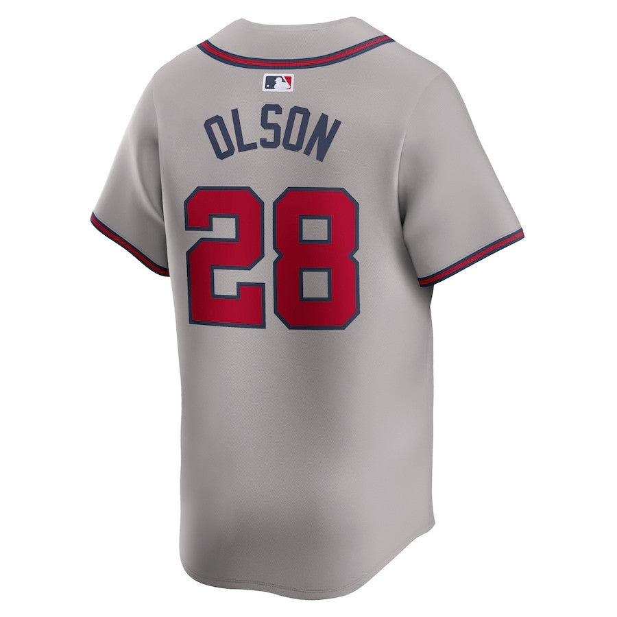 Matt Olson 28 Atlanta Braves Away Limited Player Men Jersey - Gray