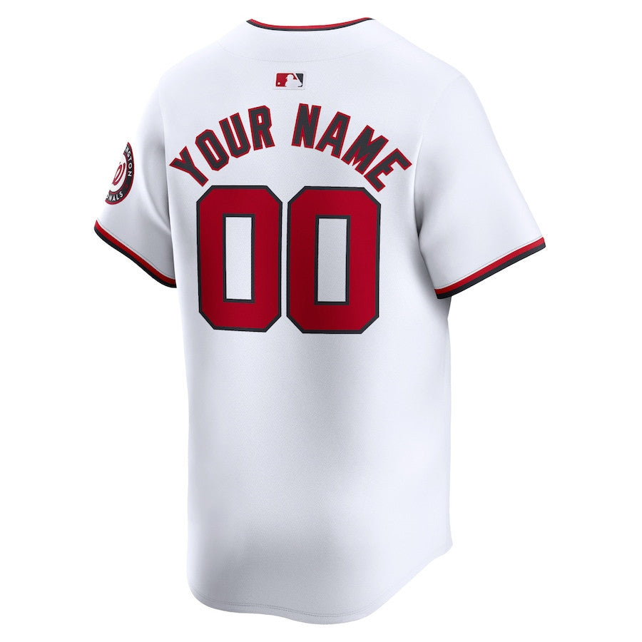 Washington Nationals Home Limited Custom YOUTH Jersey - White