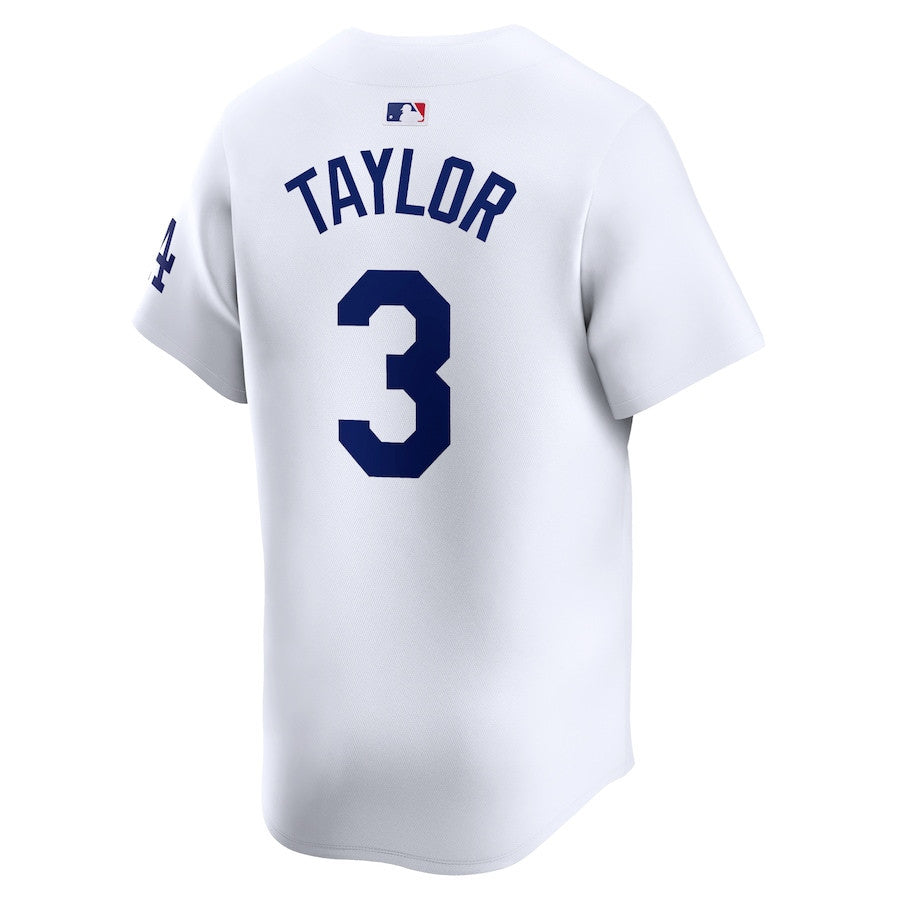 Chris Taylor 3 Los Angeles Dodgers Home Limited Men Jersey - White