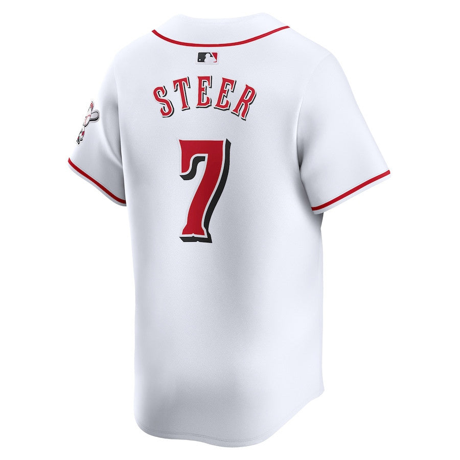 Spencer Steer 7 Cincinnati Reds Home Limited Men Jersey - White