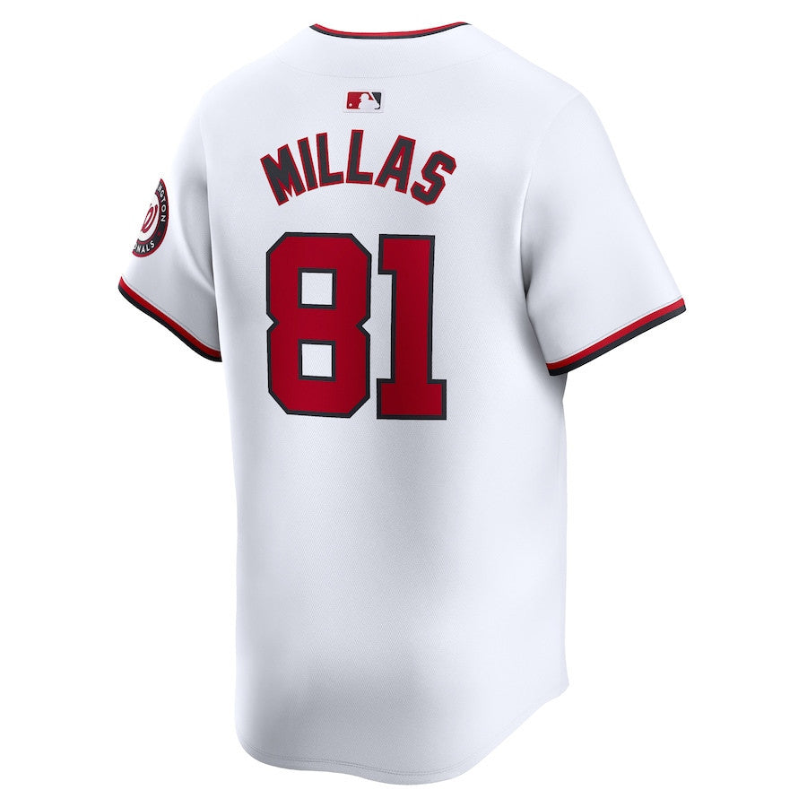 Drew Millas 81 Washington Nationals Home Limited Player Men Jersey - White