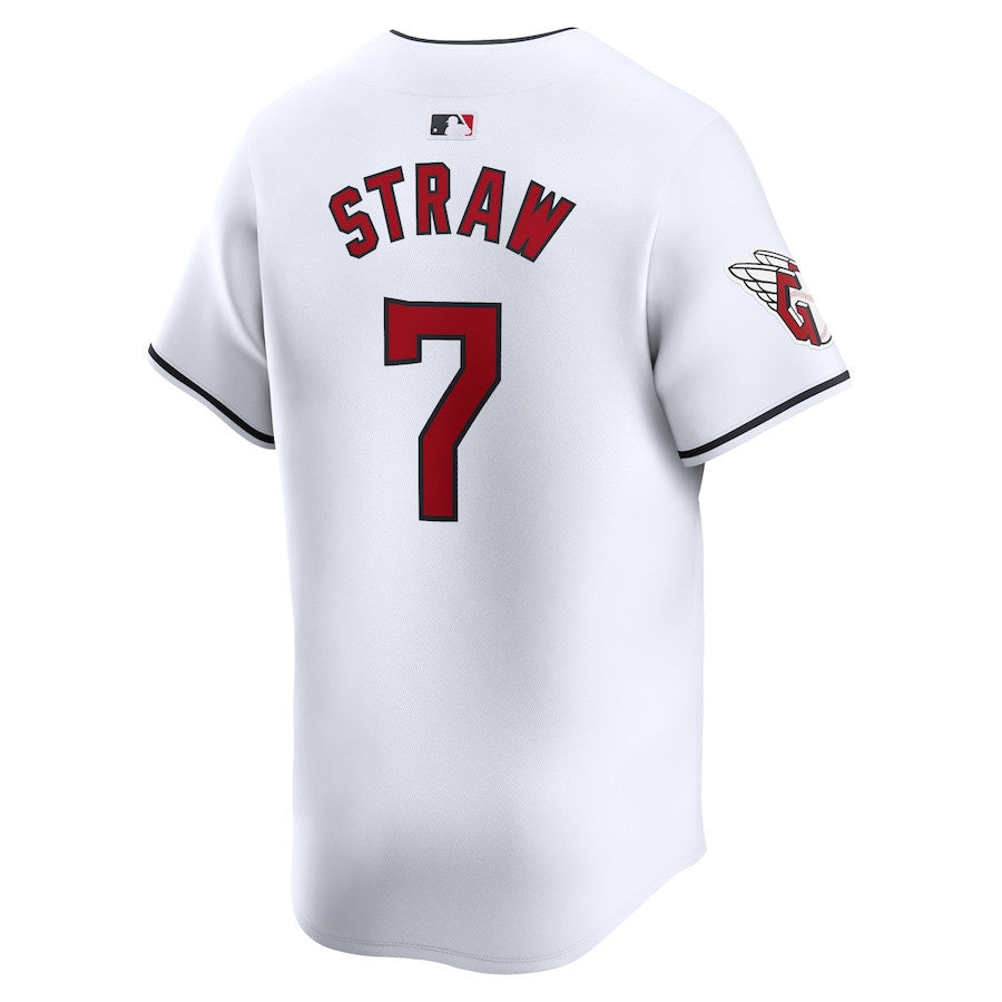 Myles Straw 7 Cleveland Guardians Home Limited Player Men Jersey - White
