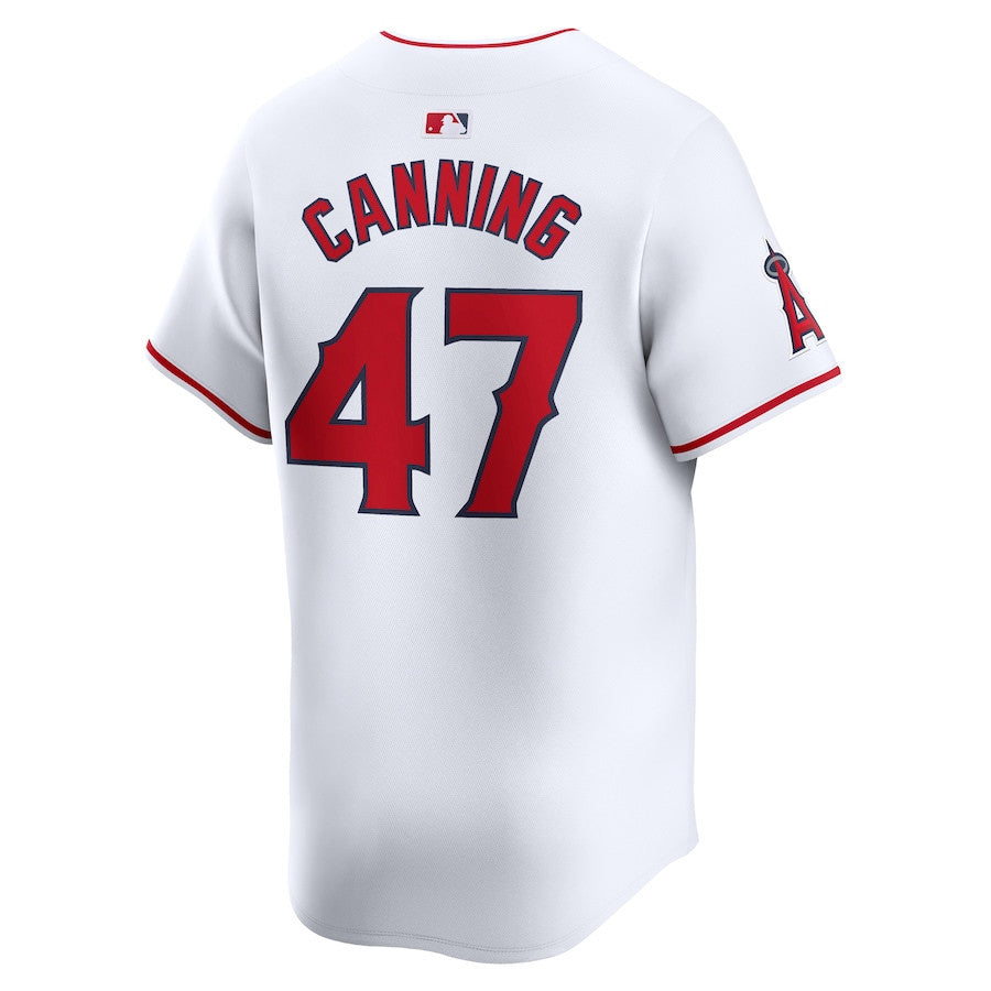 Griffin Canning 47 Los Angeles Angels Home Limited Player Men Jersey - White