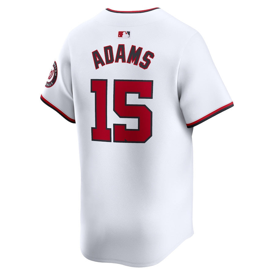 Riley Adams 15 Washington Nationals Home Limited Player Men Jersey - White