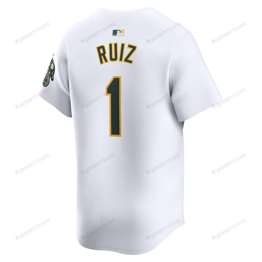 Esteury Ruiz 1 Oakland Athletics Home Limited Player Men Jersey - White