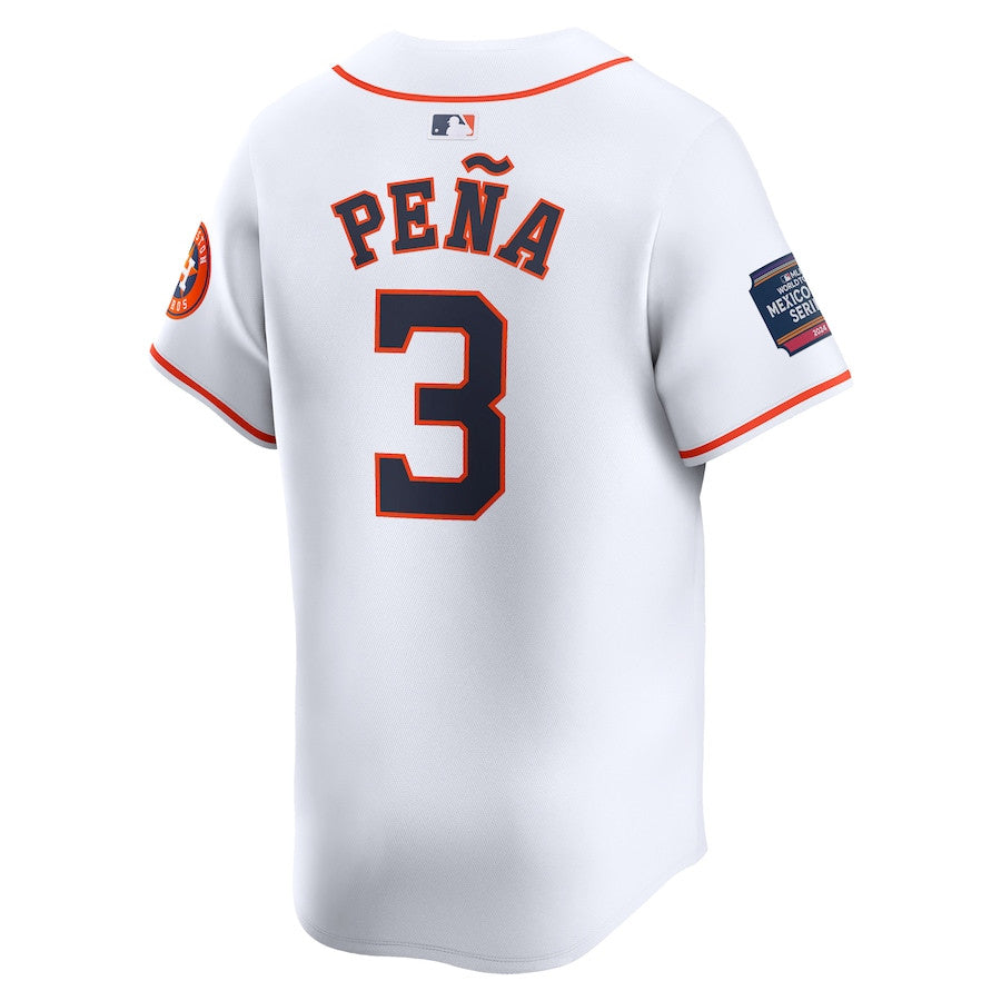 Jeremy Peña 3 Houston Astros 2024 MLB World Tour Mexico City Series Home Limited Jersey - White