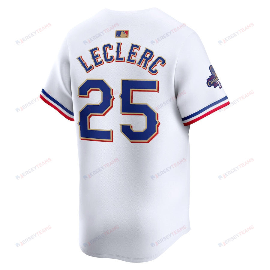 Jose Leclerc 25 Texas Rangers 2024 Gold Collection Limited Jersey - White