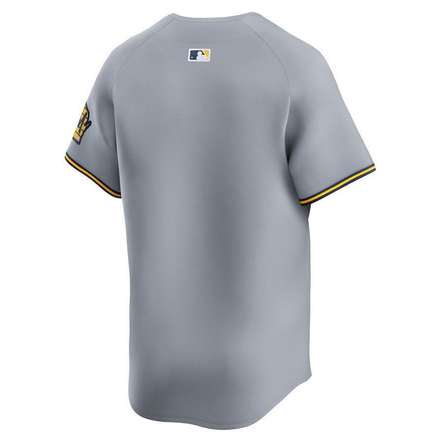 Milwaukee Brewers Away Limited Men Jersey - Gray