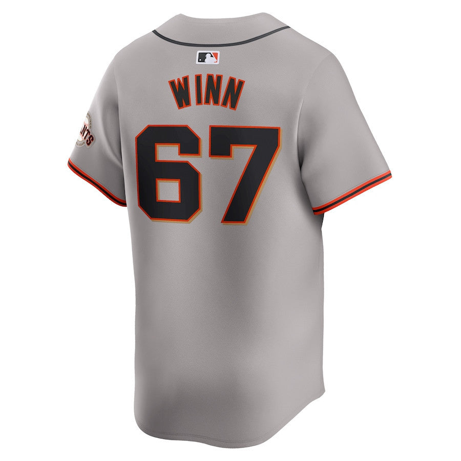 Keaton Winn 67 San Francisco Giants Away Limited Men Jersey - Gray