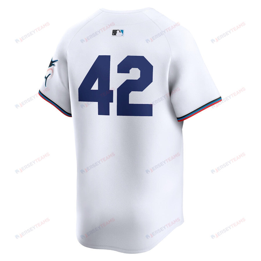 Miami Marlins 2024 Jackie Robinson Day Home Men Limited Jersey - White