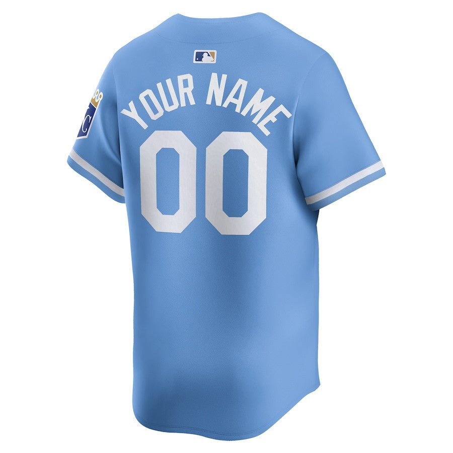 Kansas City Royals Alternate Limited Custom Men Jersey - Light Blue