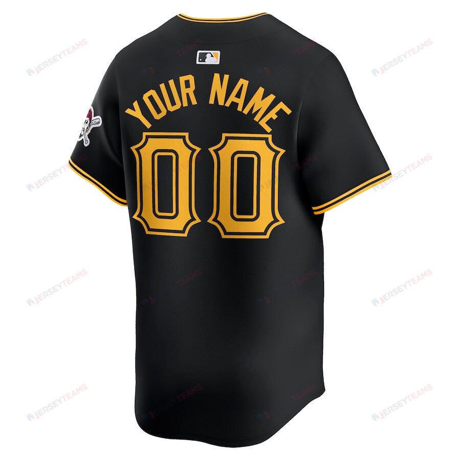 Pittsburgh Pirates Alternate Limited Custom Men Jersey - Black