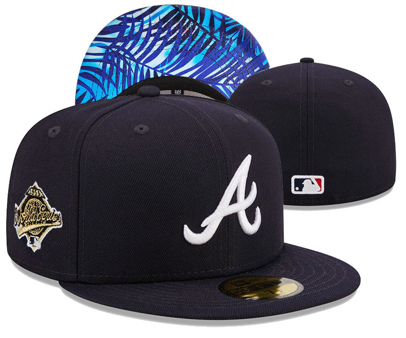 Atlanta Braves World Series 1995 Patch 59FIFTY Snapback Hat - Navy