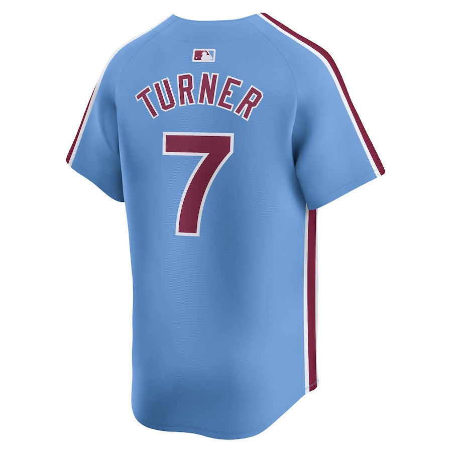 Trea Turner 7 Philadelphia Phillies Alternate Limited Men Jersey - Light Blue