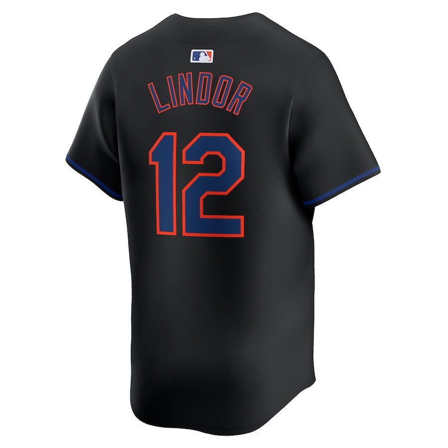 Francisco Lindor 12 New York Mets Alternate Limited Men Jersey - Black