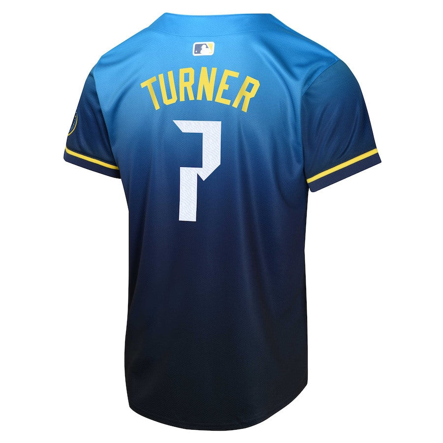 Trea Turner 7 Philadelphia Phillies 2024 City Connect Limited YOUTH Jersey - Blue