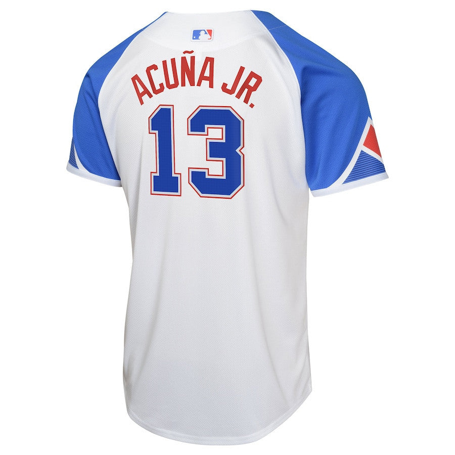 Ronald Acuña Jr. 13 Atlanta Braves City Connect Limited YOUTH Jersey - White